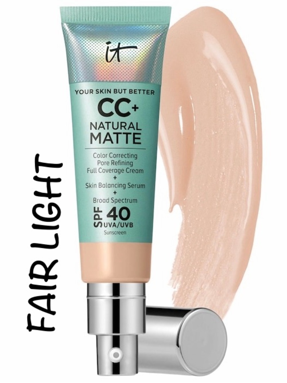 IT COSMETICS CC+ Cream Natural Matte Foundation with SPF 40 - FAIR LIGHT